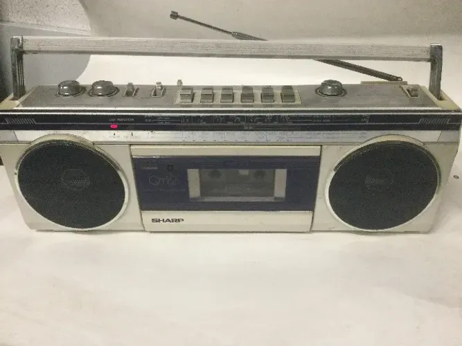 radio antigo bombox sharp