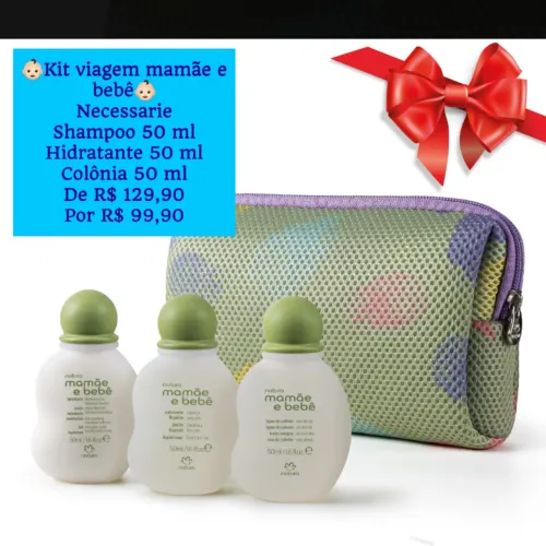 Kit Viagem Mamãe e Bebê - Natura - Novo