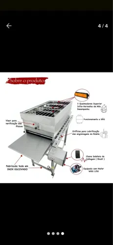 Forno Esteira Pizza a Gás 