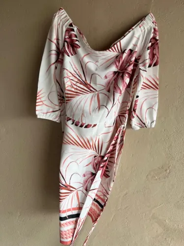 Vestido Floral Off Shoulder Tamanho GG