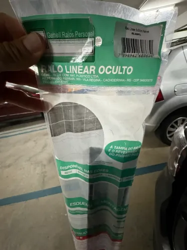 Ralo linear 50cm saída central vertical 