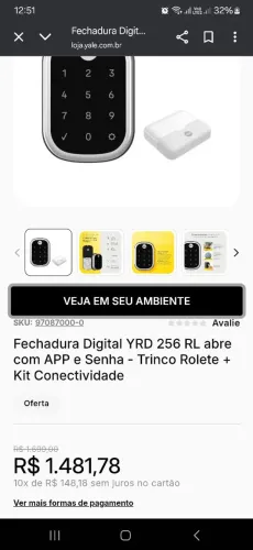 Fechadura eletrônica yale