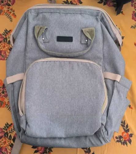 bolsa de maternidade cinza