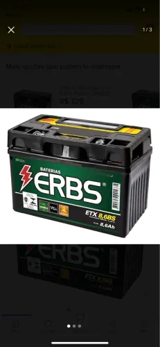 Bateria Erbs ETX 8,6BS