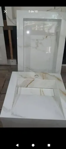Kit Pia e nicho  esculpida em porcelanato