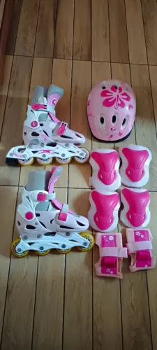 Patins infantil com kit proteção