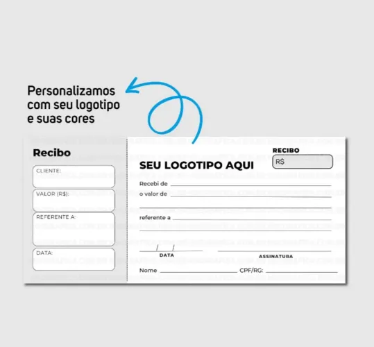 Blocos de recibos Personalizados
