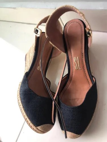 Sandália Anabela Santa Lola preto n.38