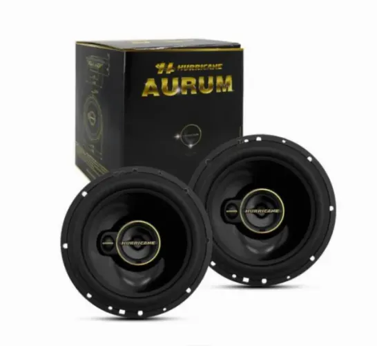 PAR ALTO FALANTE 6" HURRICANE AURUM AT6 Triaxial - 120W RMS - Som Automotivo de Qualidade