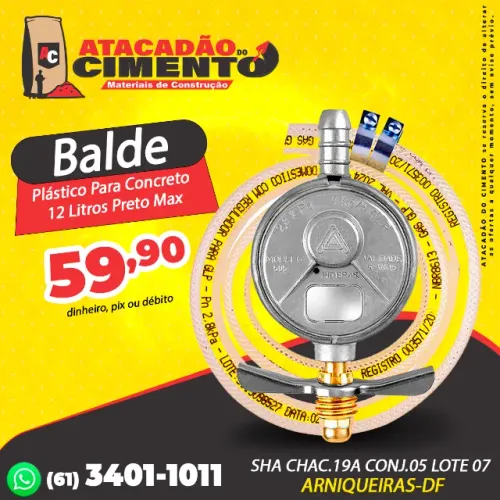 Regulador de Gás Doméstico 505/01 Com Mangueira 120cm Aliança