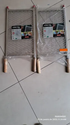 Grelhas inox 50x30  2 unidades churrasco 45,00 cada uma