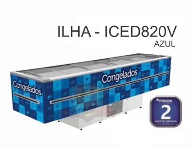 Ilha para congelados 3 metros Fricon nova 