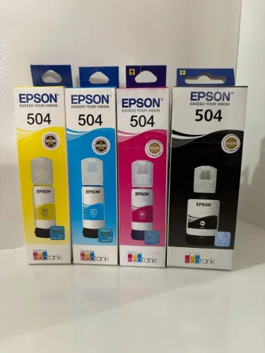 Kit Garrafa De Tinta Epson Ecotank T504 Cmyk L4160 L6161
