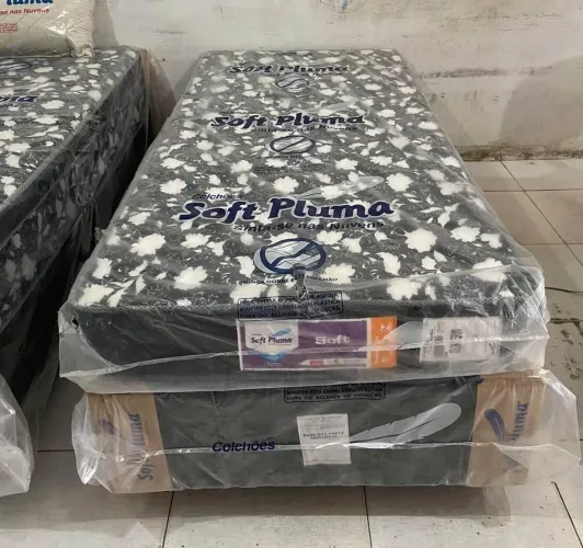 Cama box Solteiro 100% Espuma - Base e colchão separados