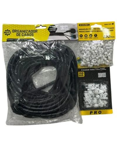 Organizador de Cabos | Fixador para Fios | Miguelão Fixa Fio
