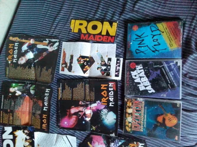 Combo CDs e DVDs de Rock - Iron Maiden, Pink Floyd, Black Sabbath e Led Zeppelin