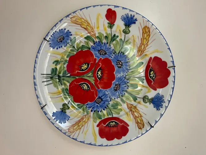 Pratos Decorativos Húngaros - Floral Pintado à Mão