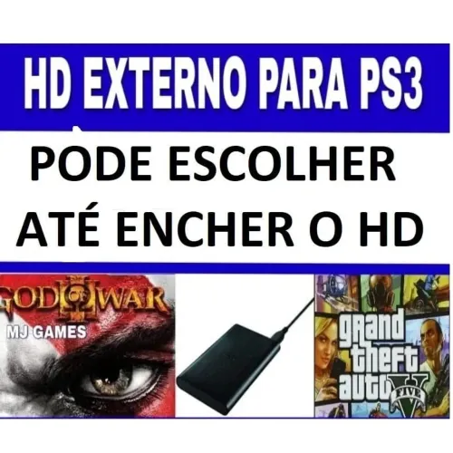 HD Externo para PS3 - Jogos à escolha