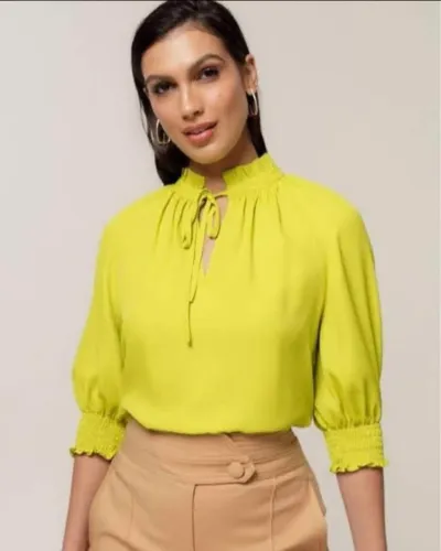 Blusa verde lima chic G