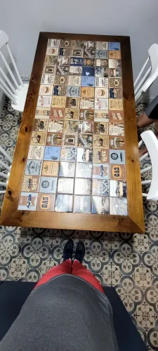 Mesa retangular estilo retrô com super desconto