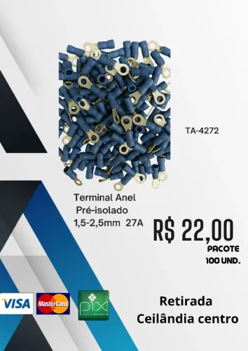 Terminal Anel Pré-isolado 