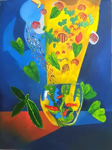 Obra de Arte Original - 1,52 X 1,13m - tintas a óleo e polivinílica sobre painel