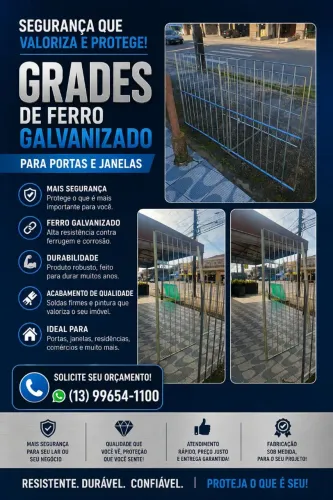 Grade de ferro galvanizado na promoção 