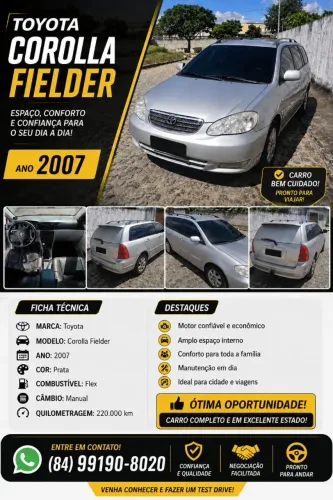 Toyota Corolla Fielder SW 1.8/1.8 XEI Flex MEC 2008