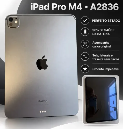 IPAD PRO M4 256GB ? 96% DE BATERIA | KIT COMPLETO + PARCELO EM ATÉ 18X!