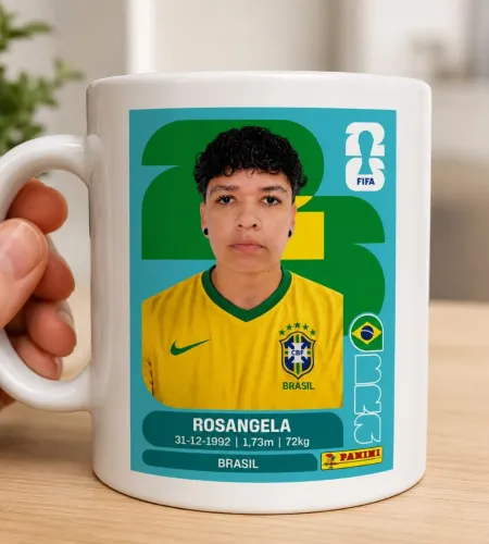 Caneca Personalizada Copa do mundo figurinha 