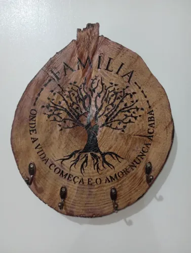 Porta chave rústico