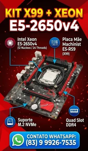 KIT PROCESSADOR XEON E5-2650V4 + PLACA MAE GAMER MACHINIST