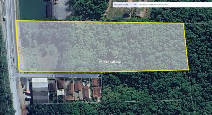 Terreno Industrial na SC-108, 22,5 Mil m², Esquina, 90m de Frente