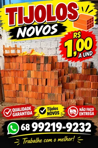 Tijolos para retirada R$ 1 real