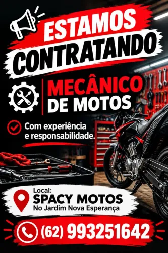 Contrata-se mecânico de motos