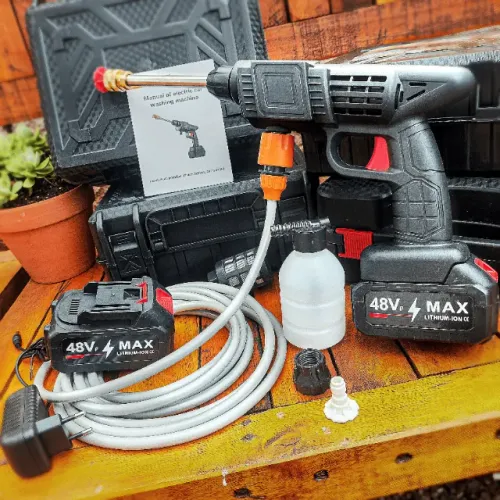 Lavadora de Alta Pressão Portátil Sem Fio 48V com 2 Baterias + Maleta
