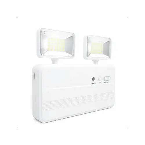Luminária de Emergência 2 Faróis 20W Luz Fria 40 LEDs Bivolt 2200 Lumens