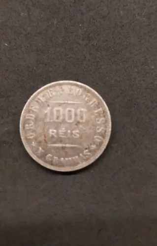 1000 Reis 1907 Em Prata, ITEM DE COLEÇÃO