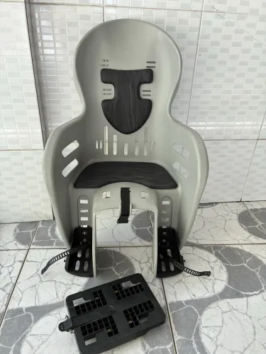 Cadeira bicicleta para criança traseira com bagageiro