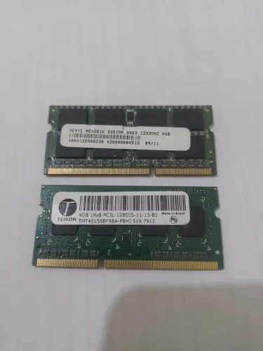 Memória RAM DDR3 notebook (4gb cada)