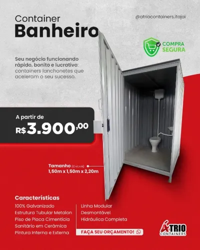 Container banheiro obra 65