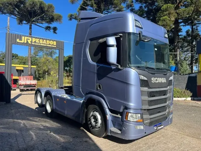 scania ntg r450 ano 2021 teto mais alto completo trucado 6x2