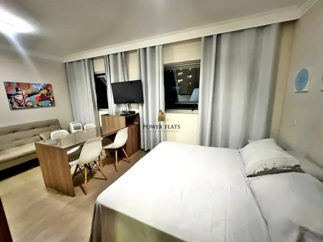 apartamento mobiliado para alugar em pinheiros 1 dormitório 30m² com piscina e academia
