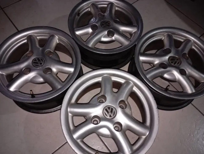Raro jogo de rodas Wasca aro 14, anos 90 VW Air Cooled 4x130