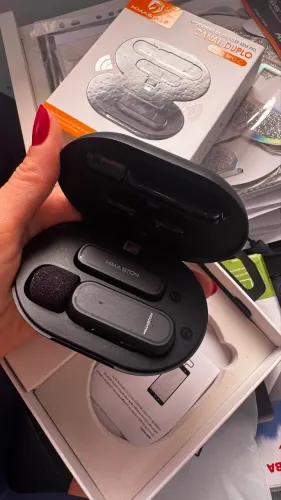 Microfone sem fio duplo