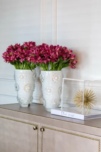 Vaso de murano branco 