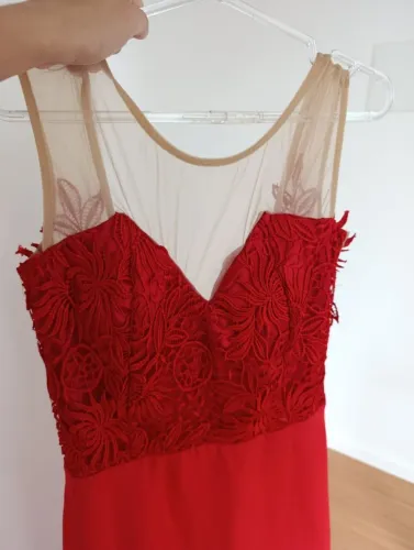 Vestido longo vermelho