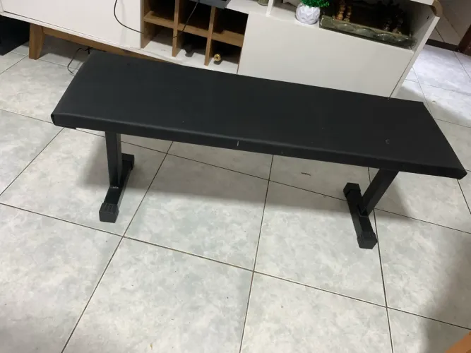 Kit Academia em Casa: Banco Supino + 3 Barras + 44kg de Anilhas