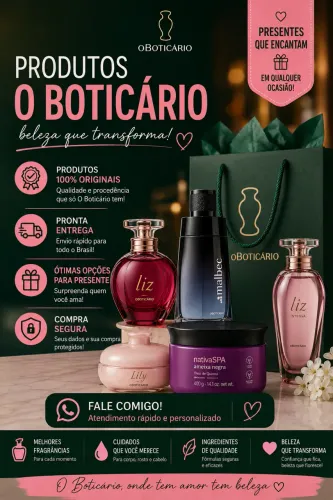 Perfumes e Produtos O Boticário - Pronta Entrega 