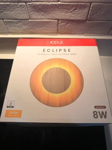 5 - Arandelas Opus Eclipse Madeira 3000k 12w 